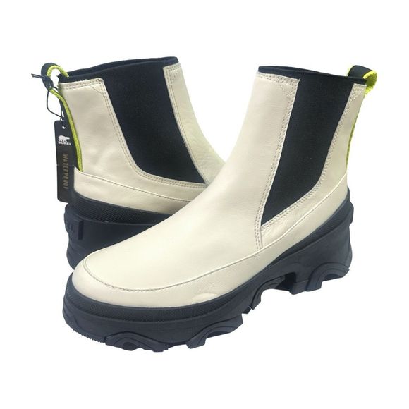 SOREL Brex™ Leather Chelsea Boots - Size 9.5 - Black / White - Picture 3 of 10